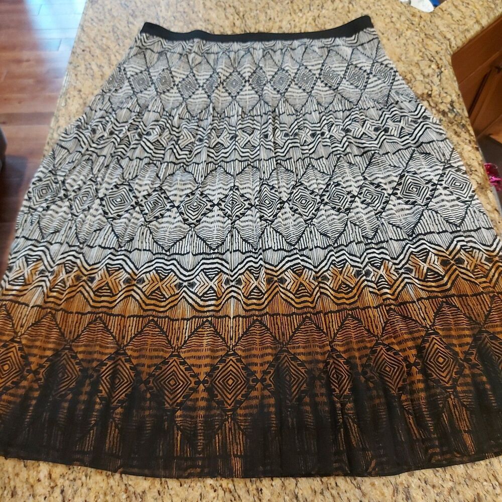 Ruby Rd. 90s Style Bohemian Indie Hippie Flowy Fairy Core Ombre Skirt 20W Lined